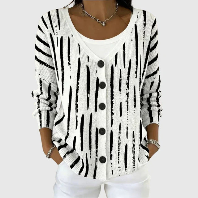 Sweter Kardigan z Wygodnej Dzianiny