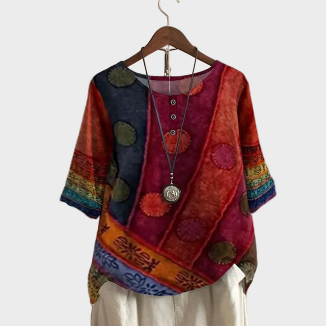 Valerie - Kolorowy boho-top