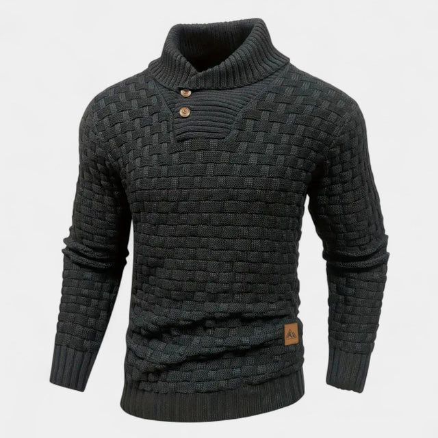 Elías – Stylowy sweter z golfem i guzikami