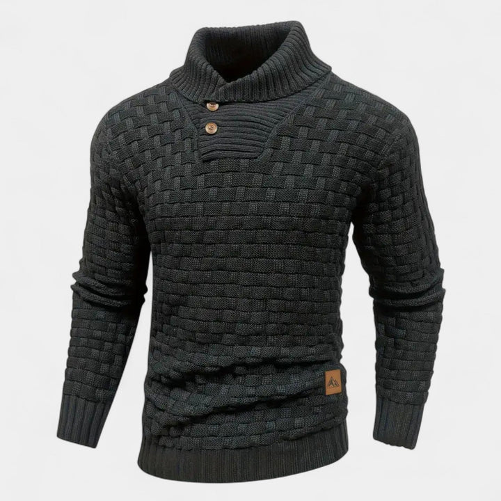 Elías – Stylowy sweter z golfem i guzikami