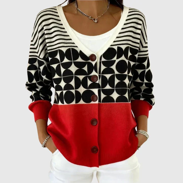 Sweter Kardigan w Komfortowym Splecie