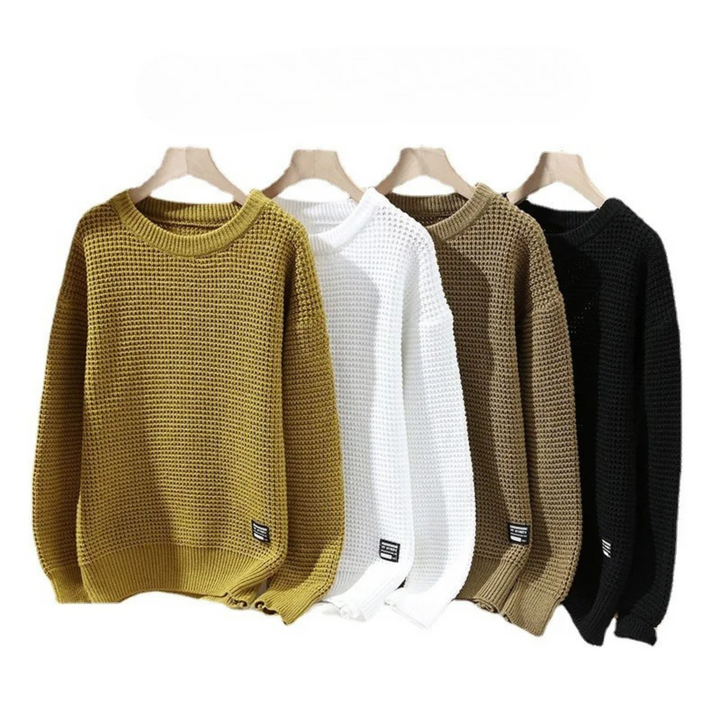 Eric – Premium męski sweter Lyon z miodową strukturą dla elegancji i komfortu