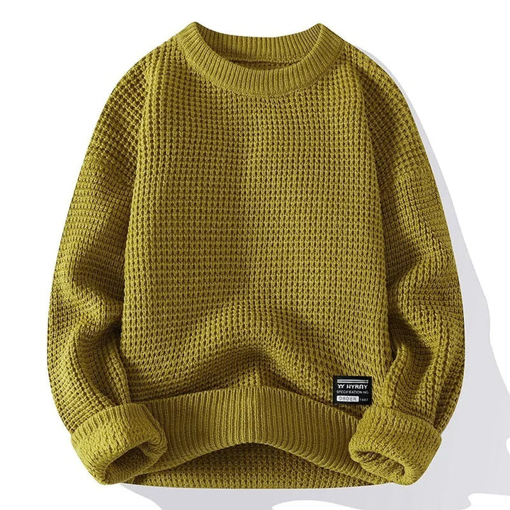 Eric – Premium męski sweter Lyon z miodową strukturą dla elegancji i komfortu