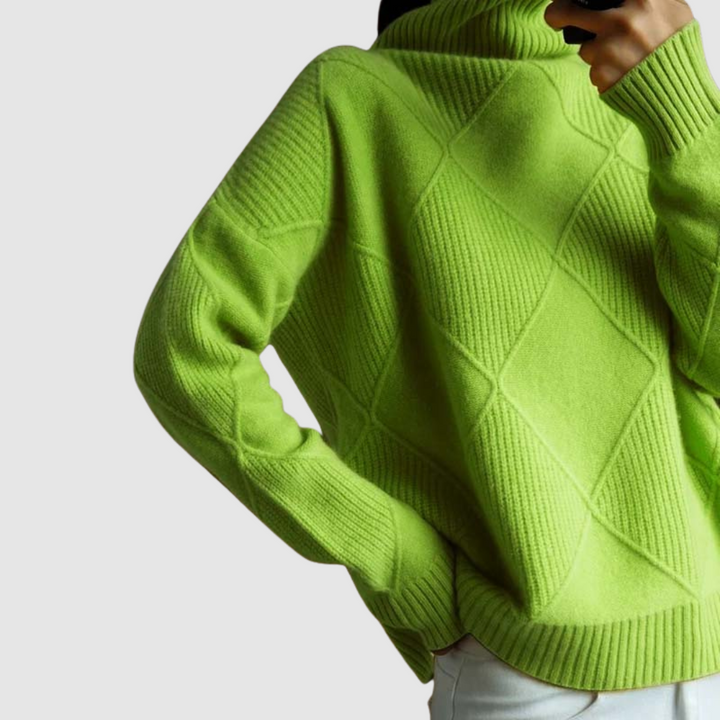 Ester - Teksturowany sweter z golfem