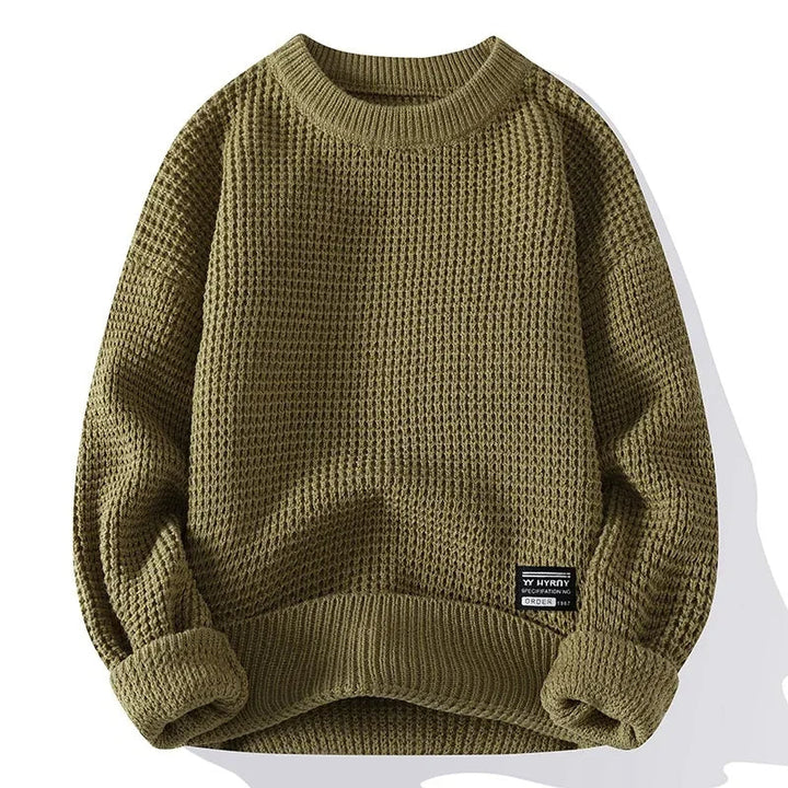 Eric – Premium męski sweter Lyon z miodową strukturą dla elegancji i komfortu