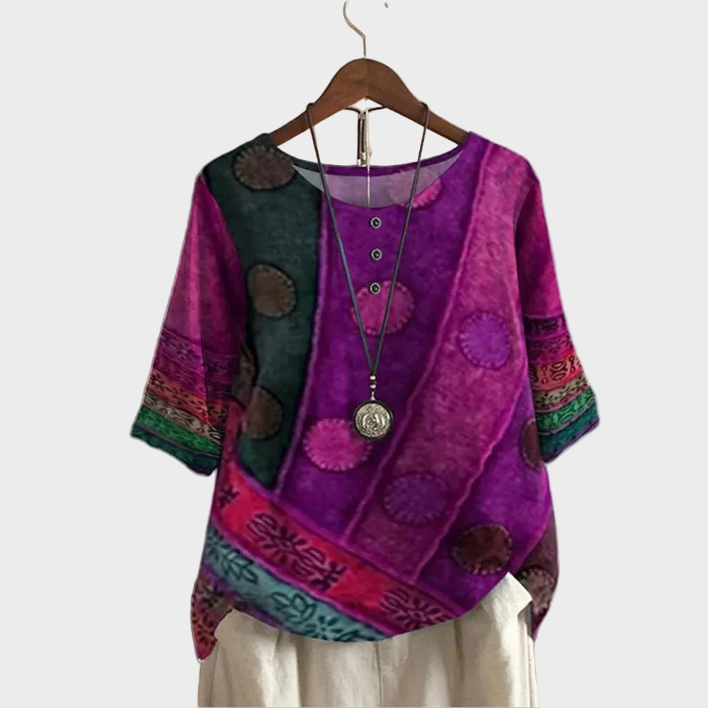 Valerie - Kolorowy boho-top