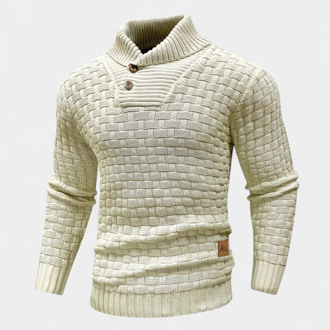 Elías – Stylowy sweter z golfem i guzikami