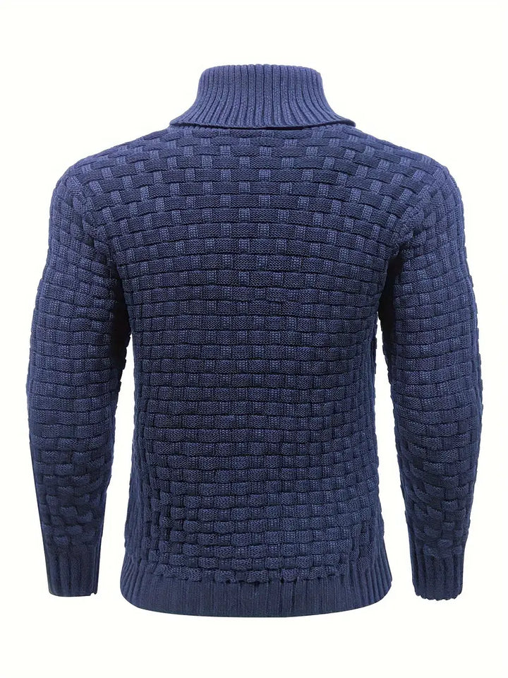Elías – Stylowy sweter z golfem i guzikami