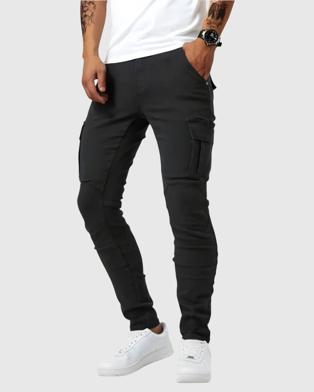Marino – Spodnie cargo z elastanem