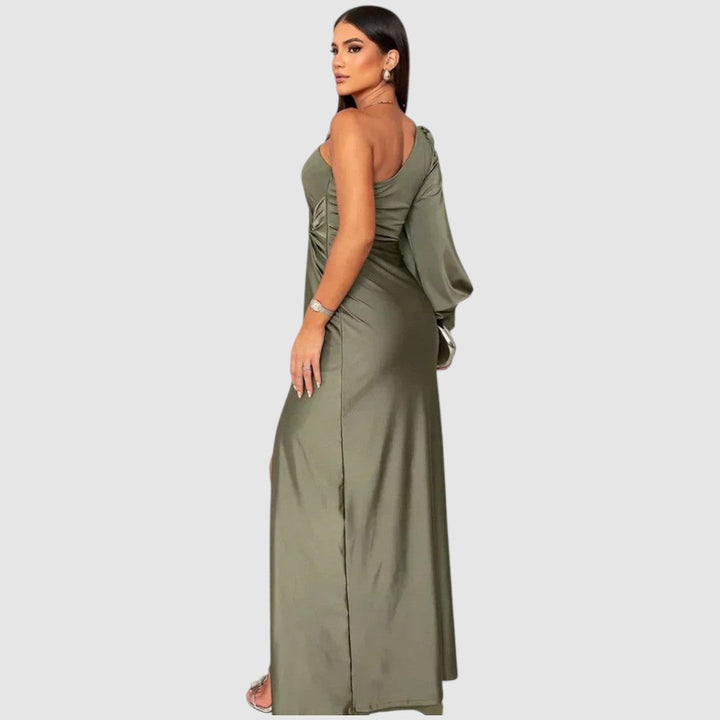 Meda - Elegancka maxi sukienka na jedno ramię