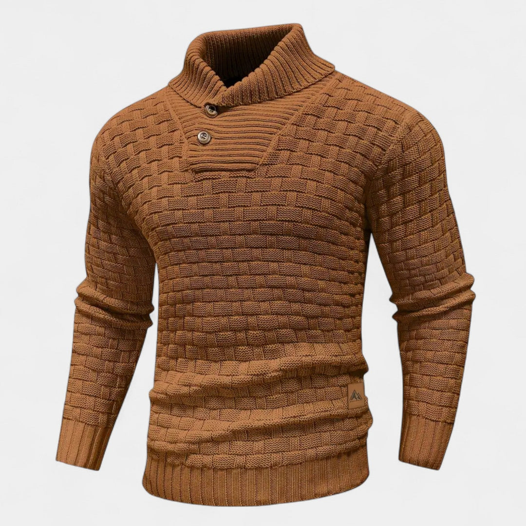 Elías – Stylowy sweter z golfem i guzikami