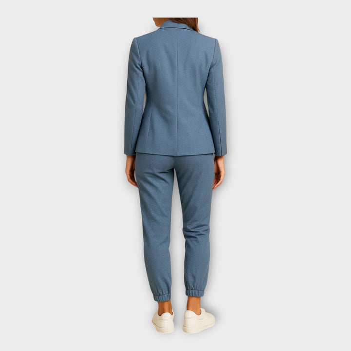 Nikol - Damski kostium z marynarką i spodniami jogger