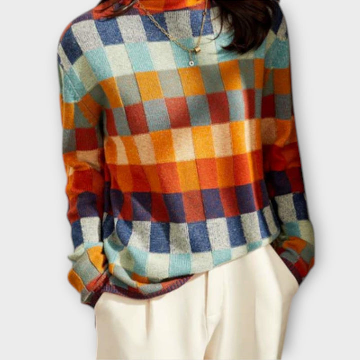 Erika - Sweter z patchworku