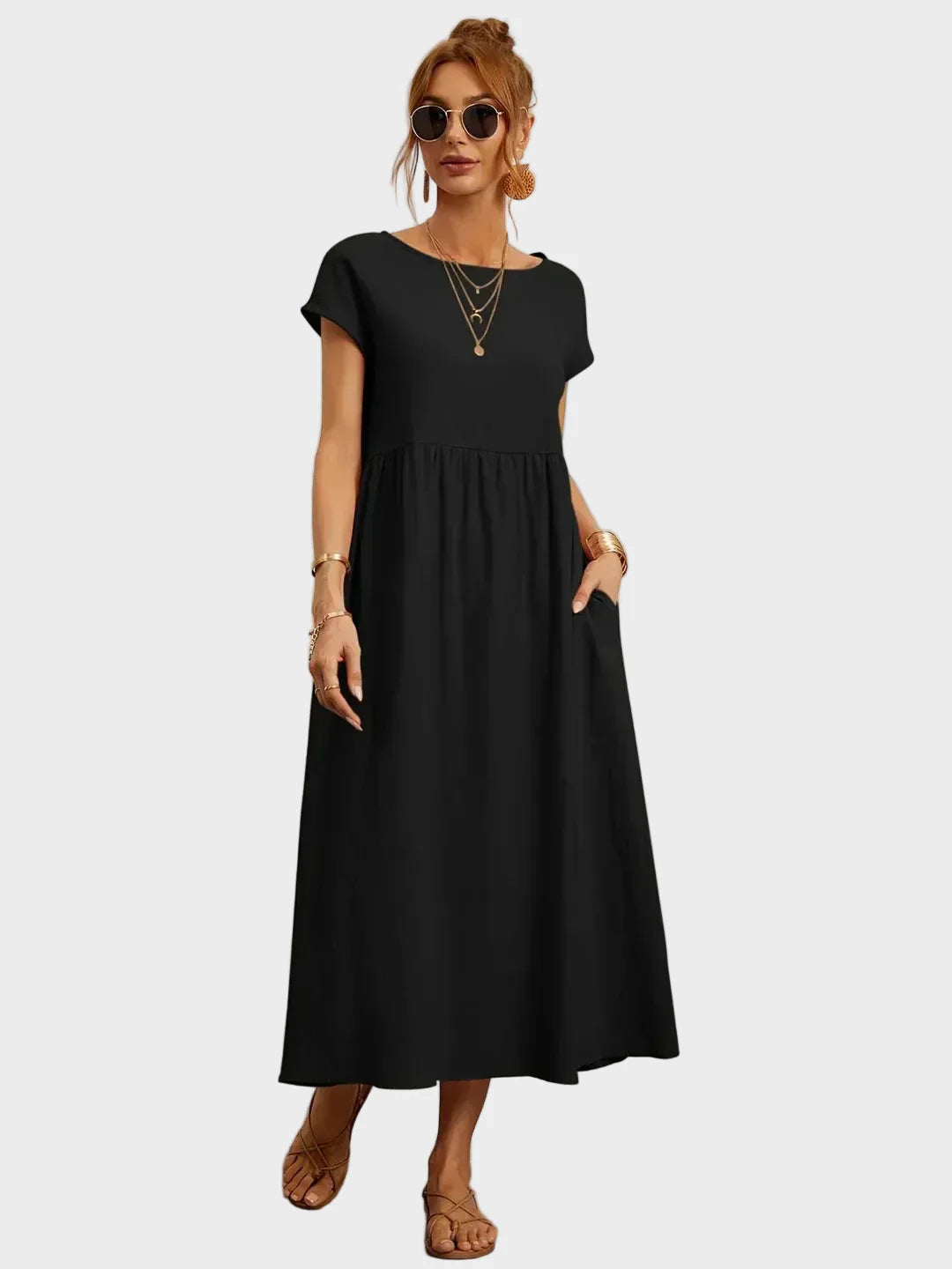 Gabrielle™ — Midi sukienka w eleganckim, ponadczasowym stylu