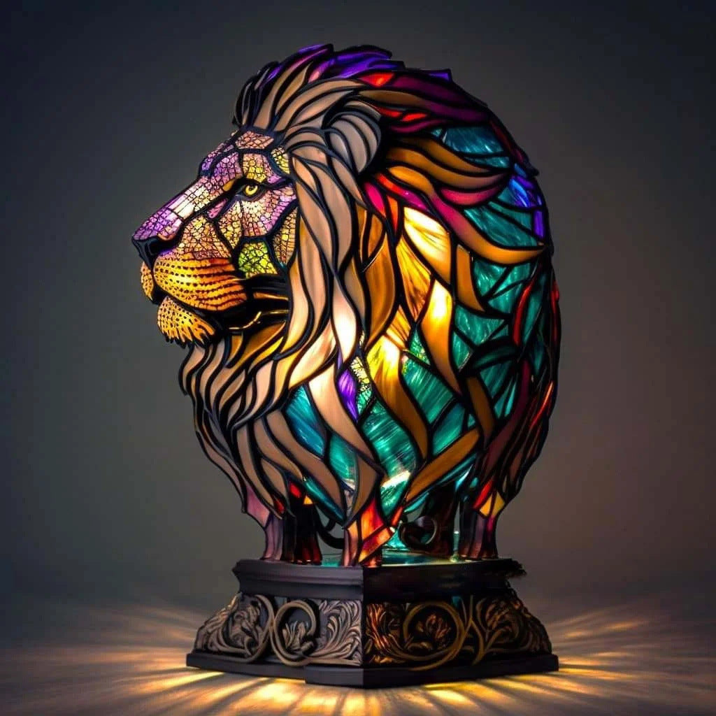 Olaf - Lampa witrażowa Magisk Lion