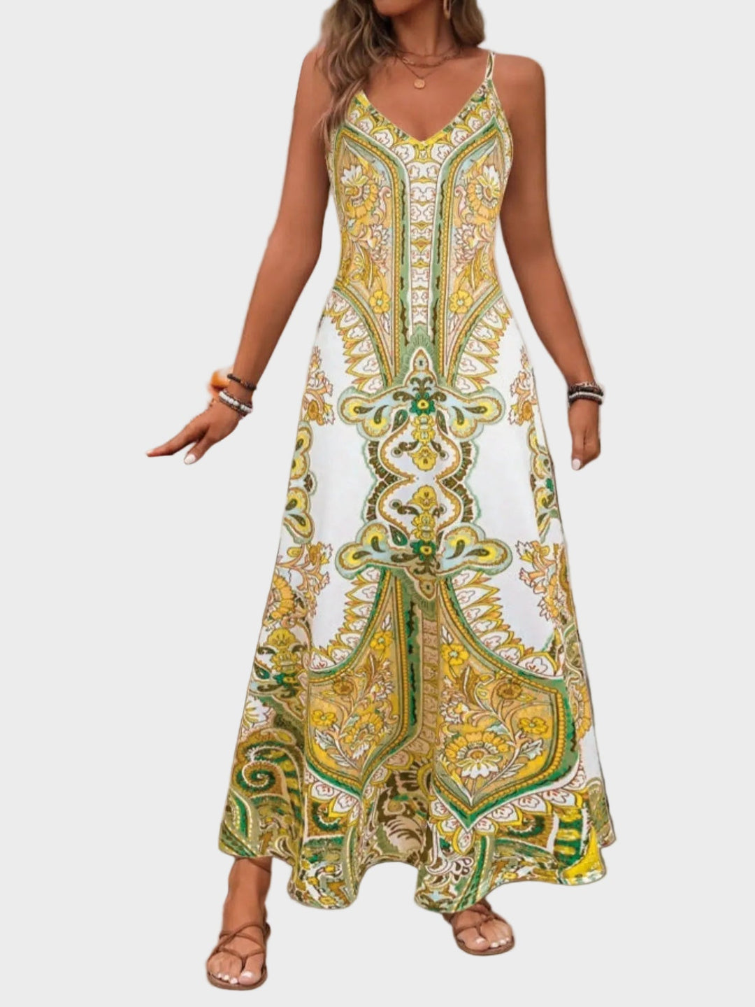 Klára - Eleganckie letnie maxi sukienki bez rękawów