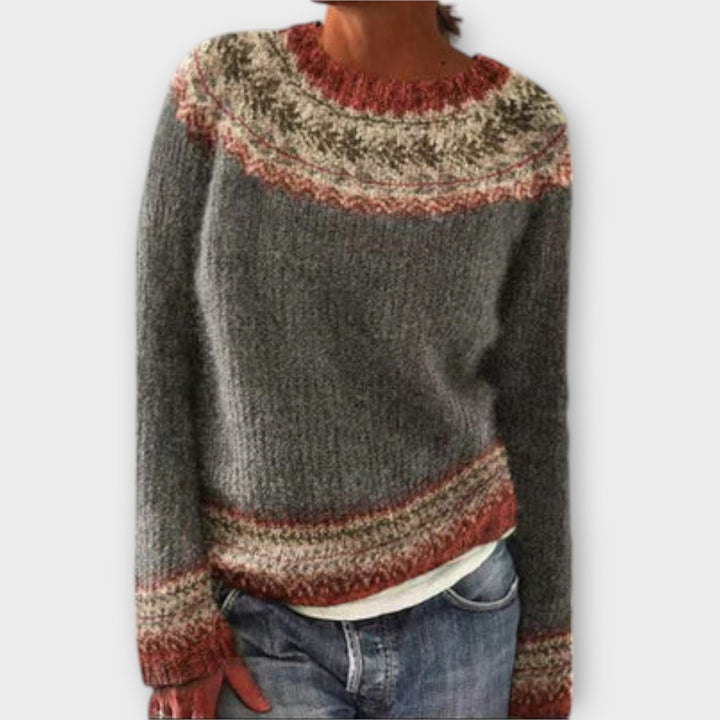 Vintage pleciony sweter dla kobiet