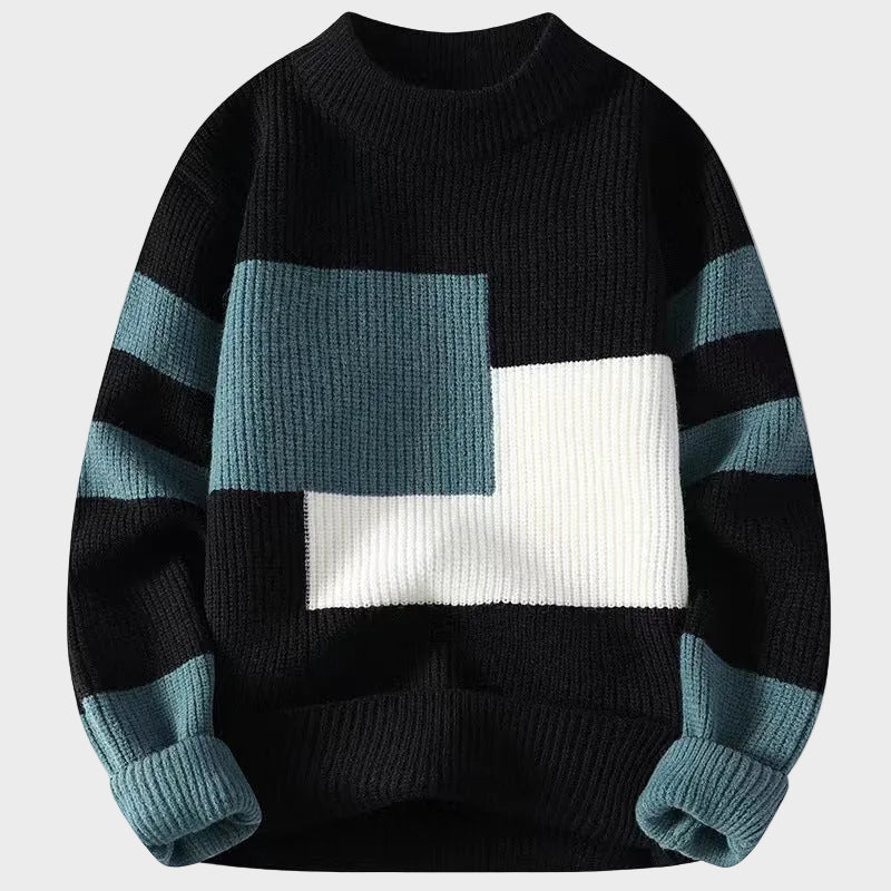 Hilmar – Dopasowany Sweter z Okrągłym Dekoltem