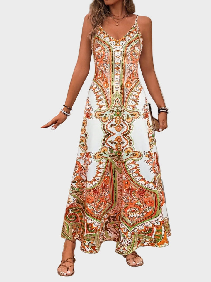 Klára - Eleganckie letnie maxi sukienki bez rękawów