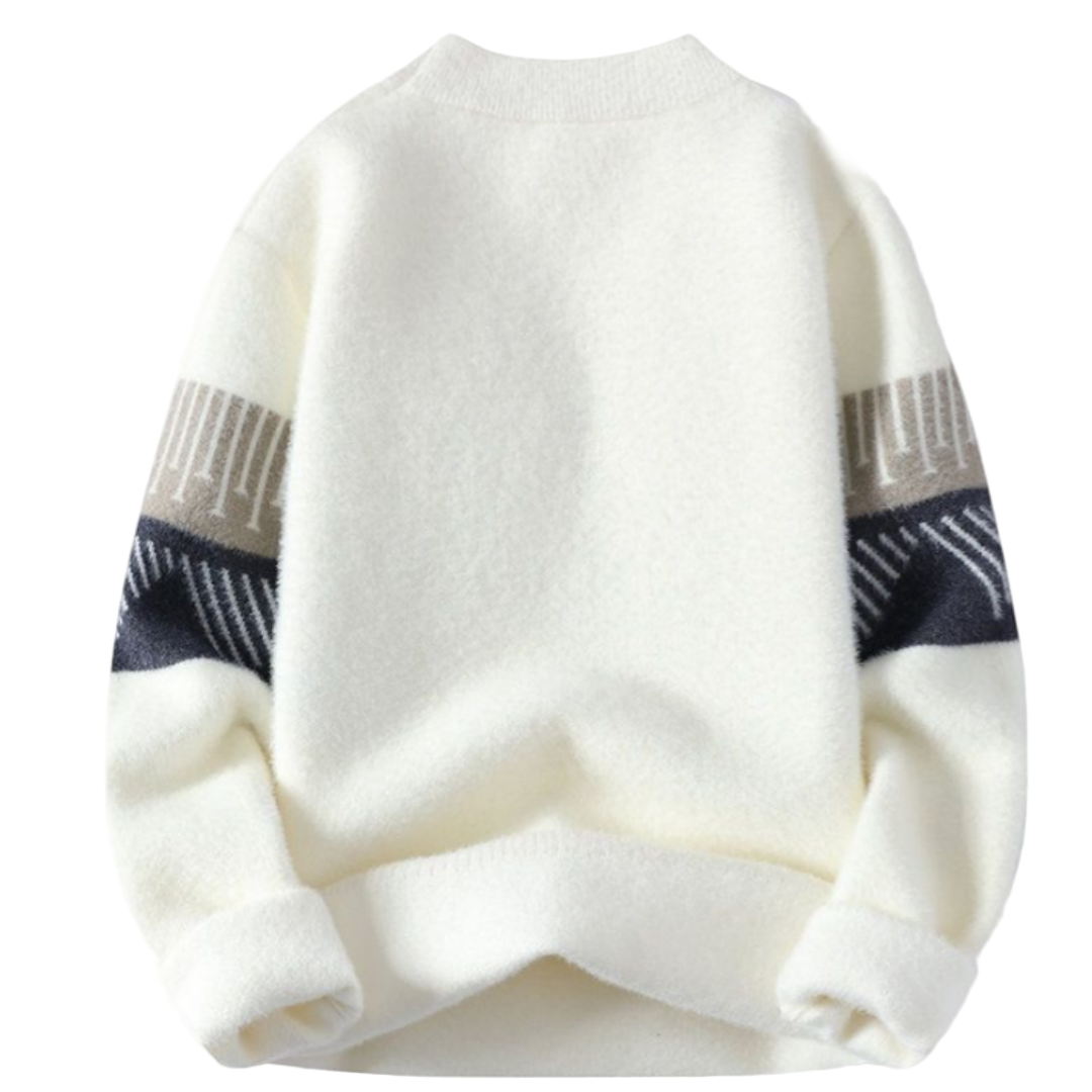 Faelan – Minimalistyczny Ciepły Sweter z Dzianiny