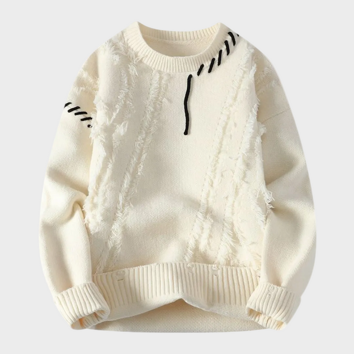 Premium Sweter z Żebrowanym Wykończeniem