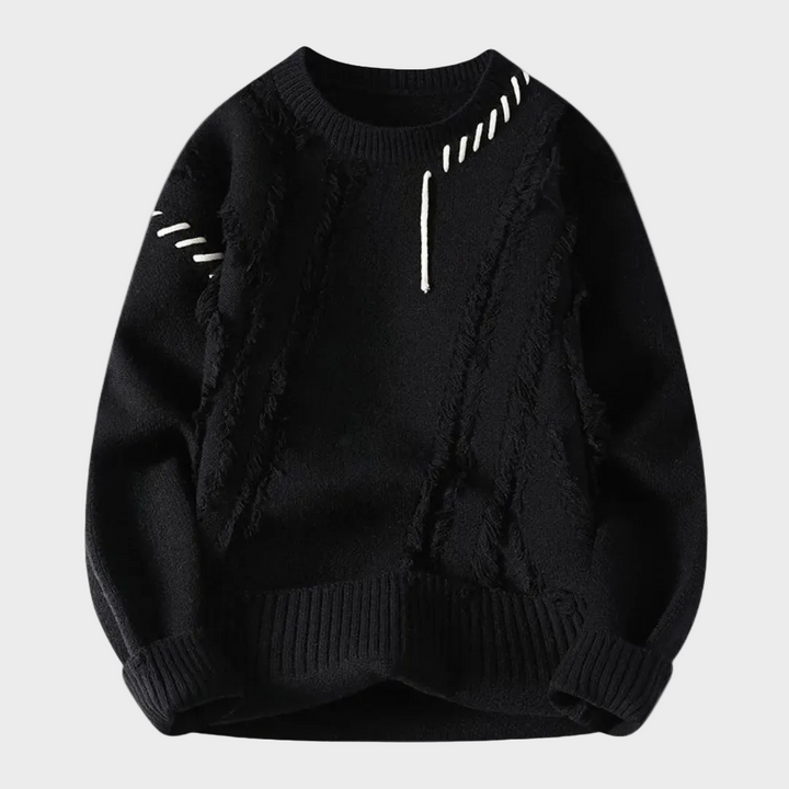 Premium Sweter z Żebrowanym Wykończeniem