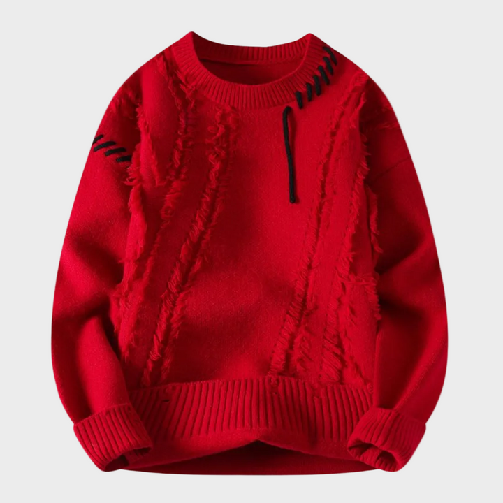 Premium Sweter z Żebrowanym Wykończeniem
