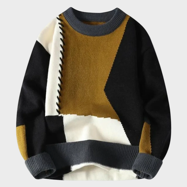 Tomasz | Sweter patchworkowy