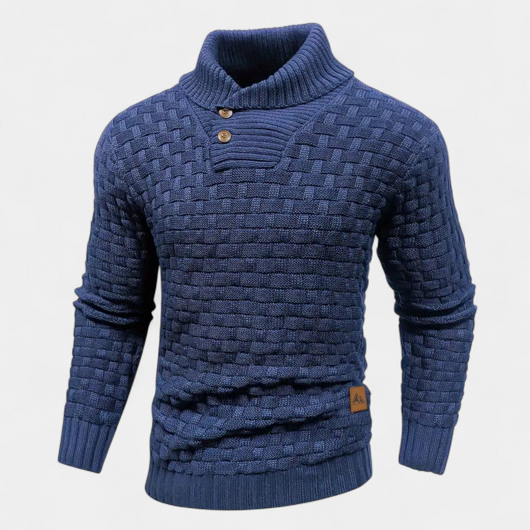 Elías – Stylowy sweter z golfem i guzikami
