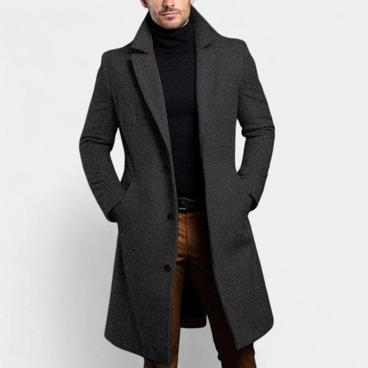 Adam – Elegancki męski płaszcz z klapami